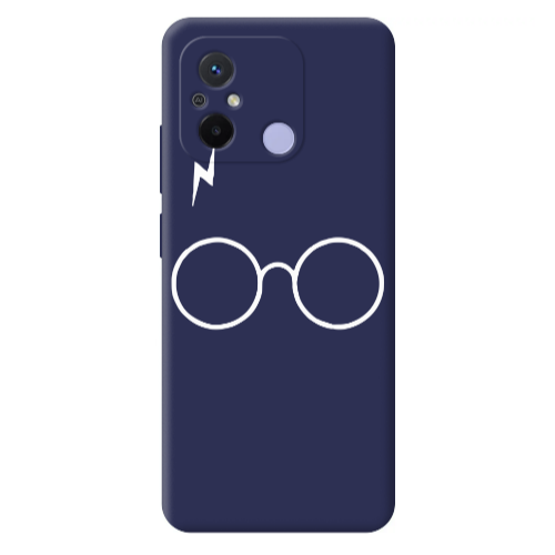 Xiaomi Redmi 12C glasses Dark blue Colored Silicone TPU Θήκη