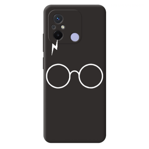 Xiaomi Redmi 12C glasses Black Colored Silicone TPU Θήκη