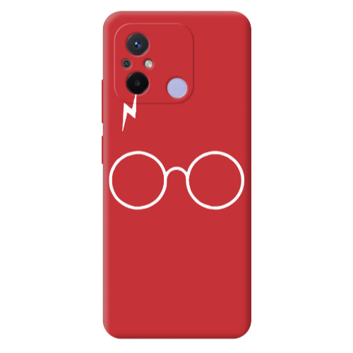 Xiaomi Redmi 12C glasses Red Colored Silicone TPU Θήκη