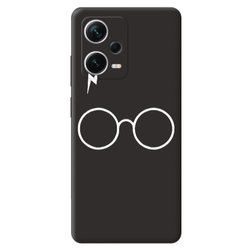 Xiaomi Poco X5 glasses Black Colored Silicone TPU Θήκη