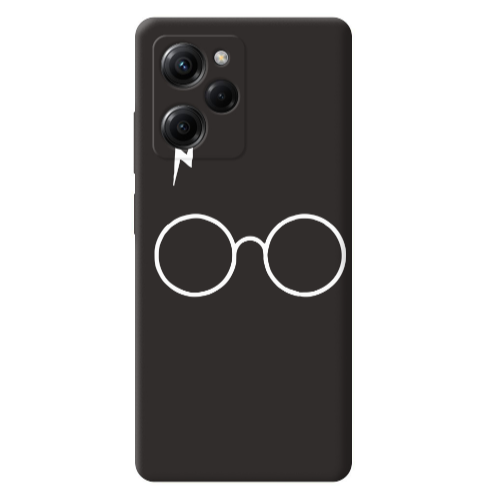 Xiaomi Poco X5 Pro glasses Black Colored Silicone TPU Θήκη