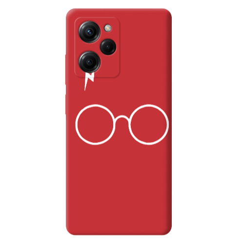 Xiaomi Poco X5 Pro glasses Red Colored Silicone TPU Θήκη
