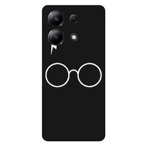 Xiaomi Redmi Note 13 4G glasses Black Colored Silicone TPU Θήκη