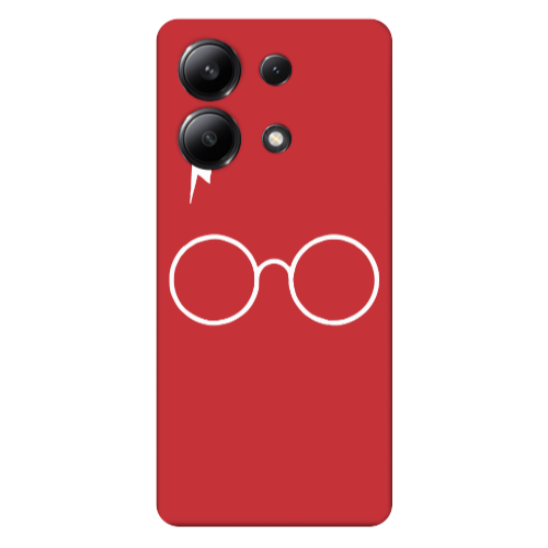 Xiaomi Redmi Note 13 4G glasses Red Colored Silicone TPU Θήκη