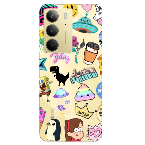 Realme C 75 Cartoon queen Transparent Silicone TPU Θήκη