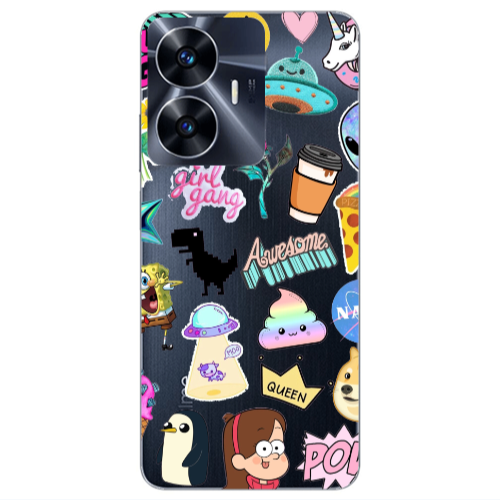 Realme Note 50 Cartoon queen Transparent Silicone TPU Θήκη