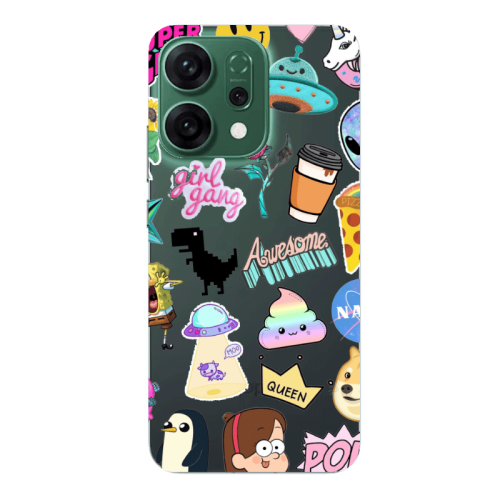 Oppo RENO 14 Cartoon queen Transparent Silicone TPU Θήκη