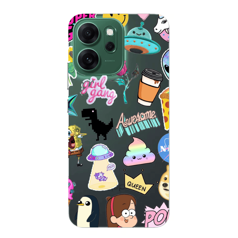 Oppo 14 F Cartoon queen Transparent Silicone TPU Θήκη
