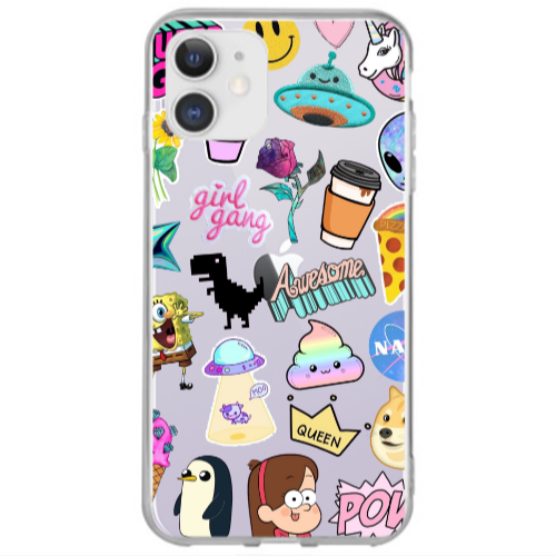 Apple iPhone 12 Cartoon queen Transparent Silicone TPU Θήκη