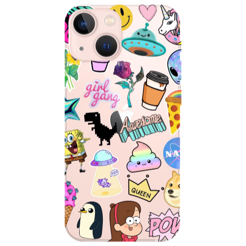 Apple iPhone 13 Cartoon queen Transparent Silicone TPU Θήκη