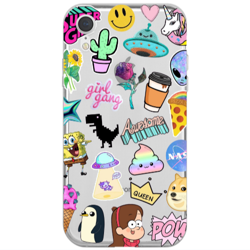 Apple iPhone Xr Cartoon queen Transparent Silicone TPU Θήκη