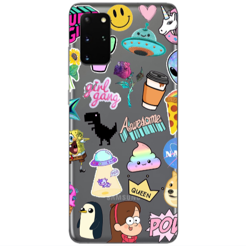 Samsung S20 Plus Cartoon queen Transparent Silicone TPU Θήκη