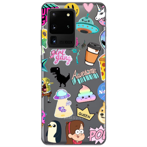 Samsung S20 Ultra Cartoon queen Transparent Silicone TPU Θήκη