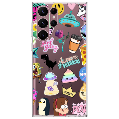 Samsung S22 Ultra Cartoon queen Transparent Silicone TPU Θήκη