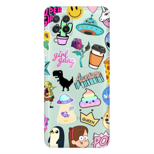 Samsung A22 4G Cartoon queen Transparent Silicone TPU Θήκη