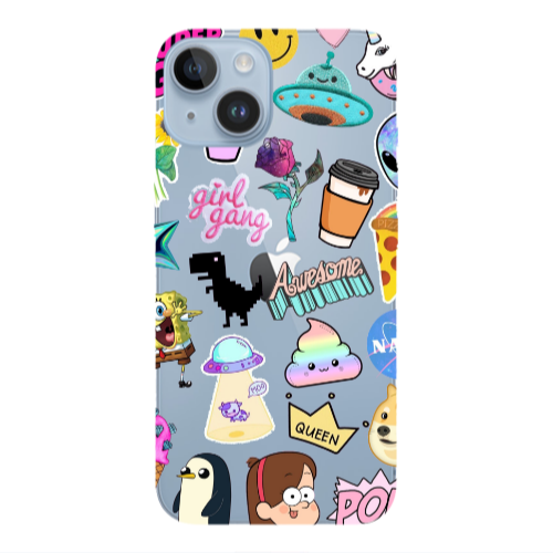Apple iPhone 14  Cartoon queen Transparent Silicone TPU Θήκη
