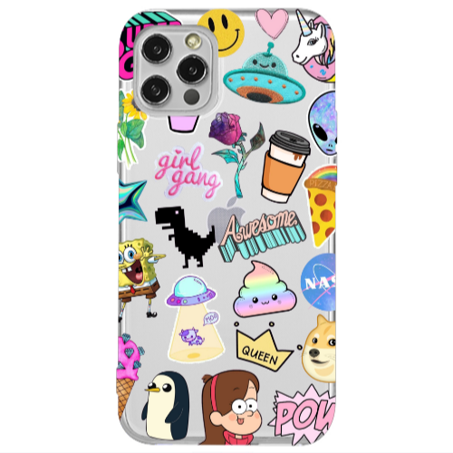 Apple iPhone 12 Pro Cartoon queen Transparent Silicone TPU Θήκη