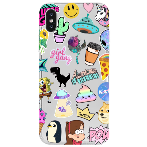 Apple iPhone Xs Max Cartoon queen Transparent Silicone TPU Θήκη