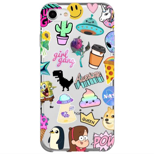 Apple iPhone 7 Cartoon queen Transparent Silicone TPU Θήκη