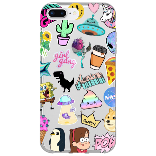 Apple iPhone 7 Plus Cartoon queen Transparent Silicone TPU Θήκη