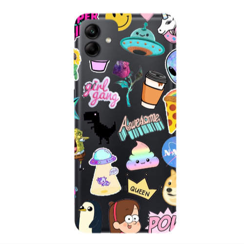 Samsung A04 Cartoon queen Transparent Silicone TPU Θήκη