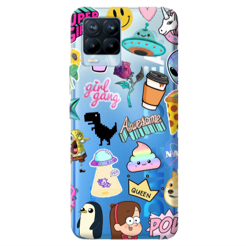 Realme 8 Pro Cartoon queen Transparent Silicone TPU Θήκη