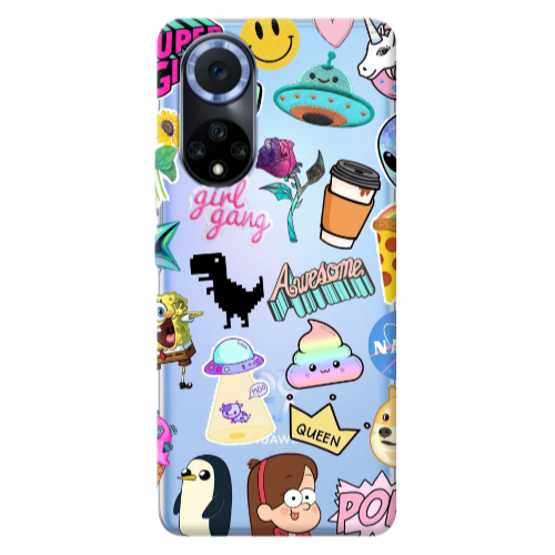 Huawei Nova 9 Cartoon queen Transparent Silicone TPU Θήκη