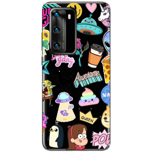 Huawei P40 Cartoon queen Transparent Silicone TPU Θήκη