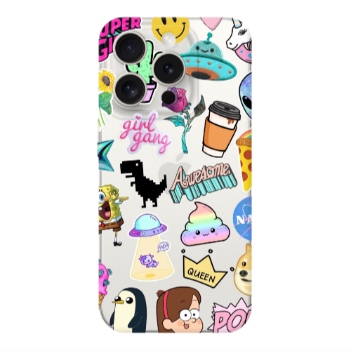 Apple iPhone 15 Pro Cartoon queen Transparent Silicone TPU Θήκη