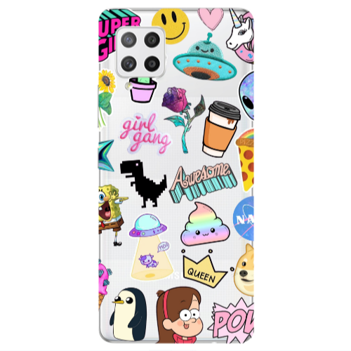 Samsung A42 5G Cartoon queen Transparent Silicone TPU Θήκη
