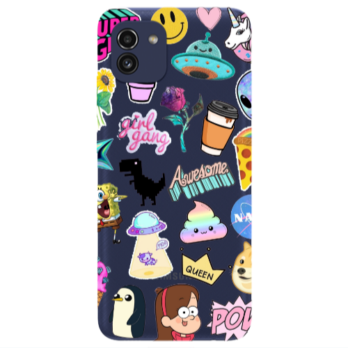 Samsung A03 Cartoon queen Transparent Silicone TPU Θήκη