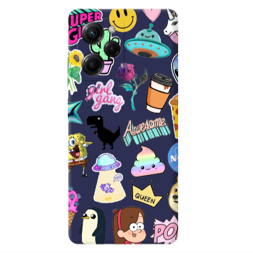 Xiaomi Poco X5 Pro Cartoon queen Dark blue Colored Silicone TPU Θήκη