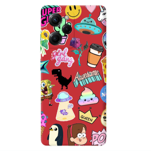 Xiaomi Poco X5 Pro Cartoon queen Red Colored Silicone TPU Θήκη