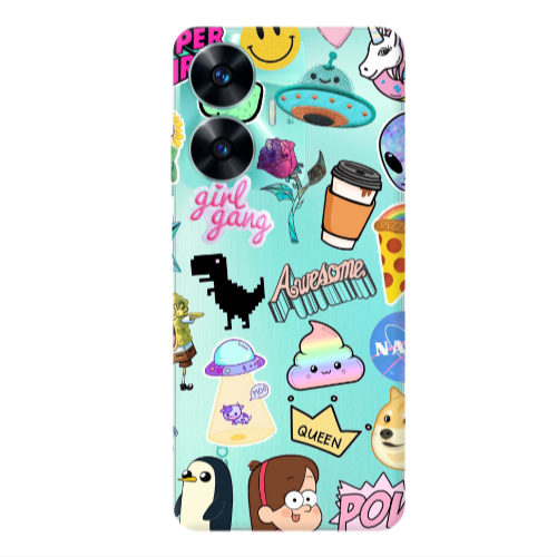 Realme C55 Cartoon queen Transparent Silicone TPU Θήκη