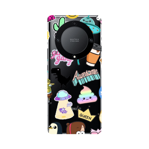 Honor Magic5 Lite 5G Cartoon queen Transparent Silicone TPU Θήκη
