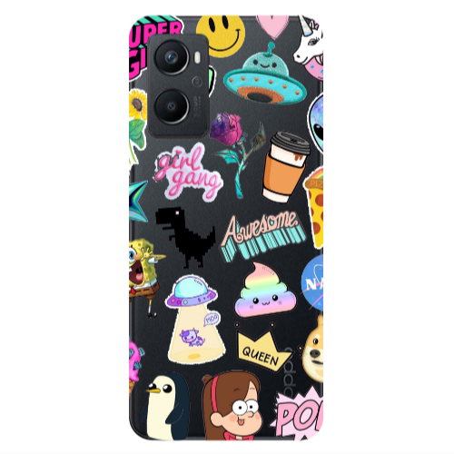 Oppo A 96 Cartoon queen Transparent Silicone TPU Θήκη