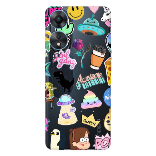 Oppo A 98 Cartoon queen Transparent Silicone TPU Θήκη