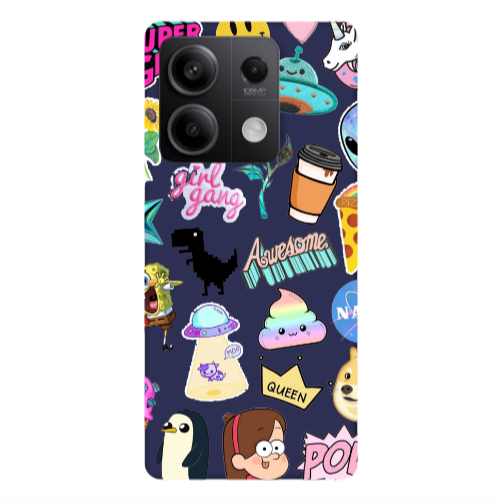 Xiaomi Redmi Note 13Pro 5G Cartoon queen Dark blue Colored Silicone TPU Θήκη
