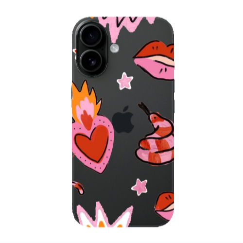 Apple Iphone 16 plus Snake heart Transparent Silicone TPU Θήκη