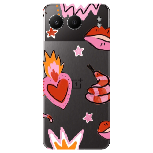 Oneplus Nord 4 Snake heart Transparent Silicone TPU Θήκη