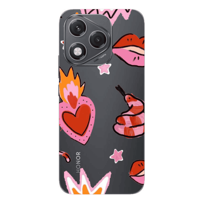 Honor 400 Lite Snake heart Transparent Silicone TPU Θήκη