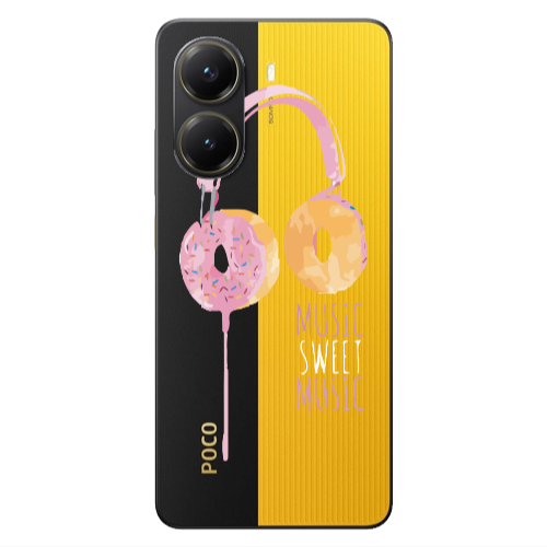 Xiaomi Poco X7 Pro Donut earphone Transparent Silicone TPU Θήκη