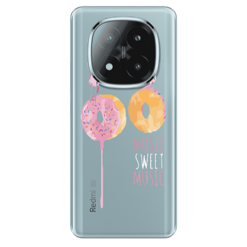 Xiaomi Redmi Note 14 Pro + 5g Donut earphone Transparent Silicone TPU Θήκη