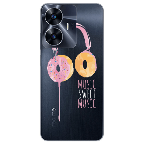 Realme Note 50 Donut earphone Transparent Silicone TPU Θήκη