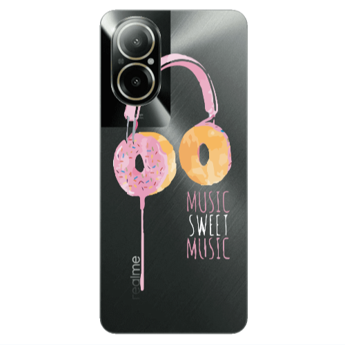 Realme C67 Donut earphone Transparent Silicone TPU Θήκη