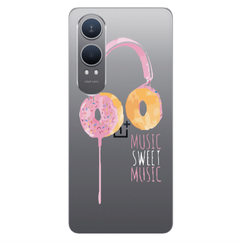 Oneplus Nord Ce 4 lite Donut earphone Transparent Silicone TPU Θήκη