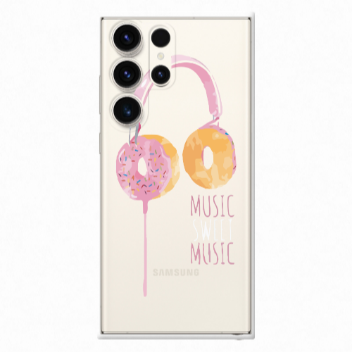 Samsung S25 Ultra Donut earphone Transparent Silicone TPU Θήκη