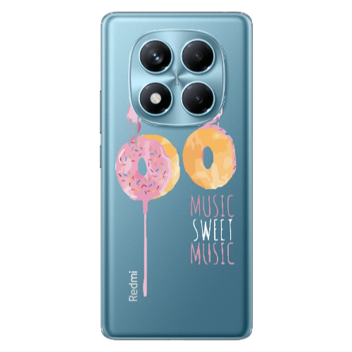 Xiaomi Redmi Note 14 Pro Donut earphone Transparent Silicone TPU Θήκη