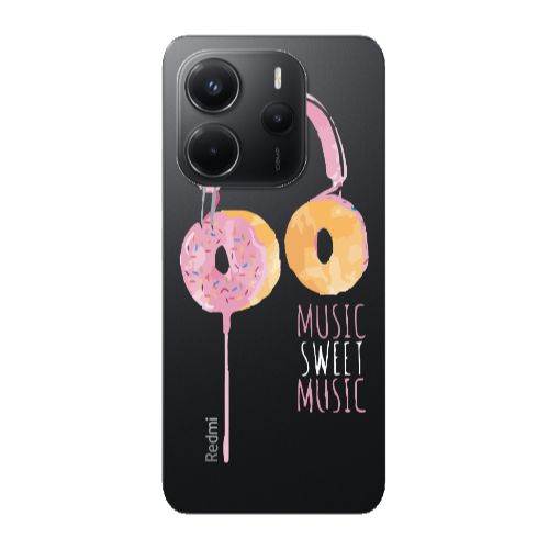Xiaomi Redmi Note 14 Donut earphone Transparent Silicone TPU Θήκη