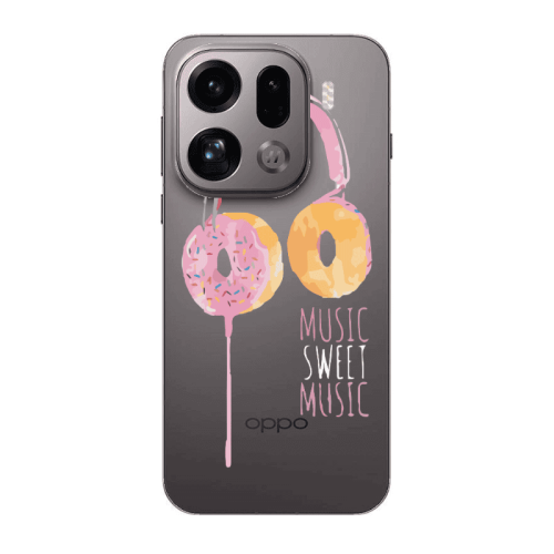 Oppo Find X9 Pro Donut earphone Transparent Silicone TPU Θήκη